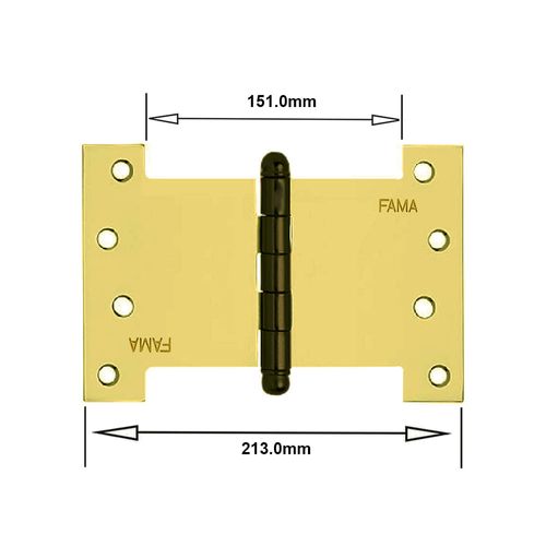 Dobradiça Palmela 1218 Tipo H 6 X 8" Aço Oxidado Fama