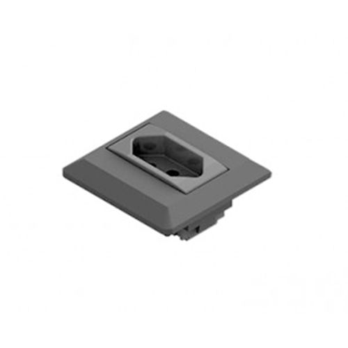 Mini Espelho Serie 100 1 Bloco Femea Preto Qtmov