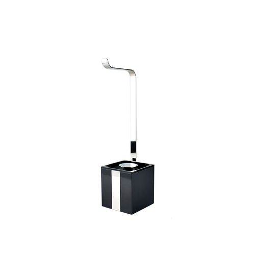 Papeleira com Lixeira 5l Soho Inox Polido Preto Zen
