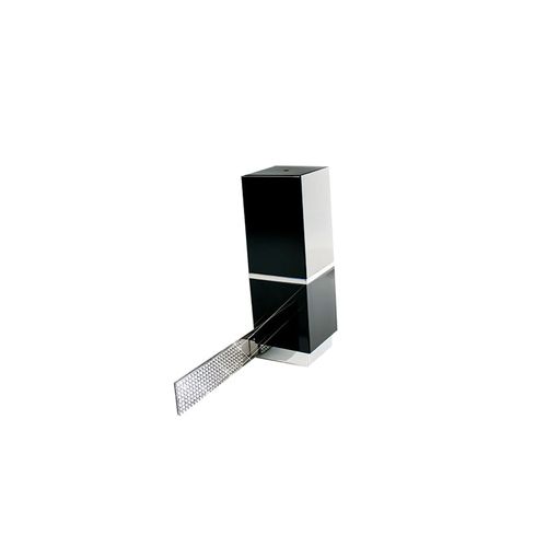 Porta Objeto Fixo Glam Diamond Cromado e Preto Zen