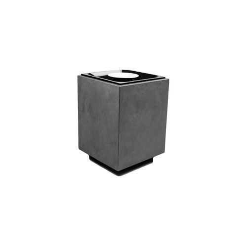 Lixeira 5l Oriente Stone Cromado com Preto Zen