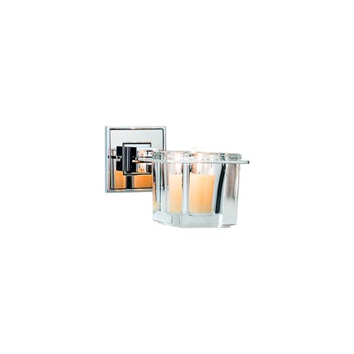 Porta Velas Vidro Jazz Inox Polido Zen