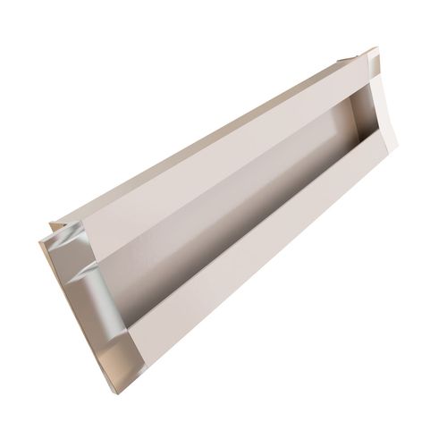 Puxador Smart 288mm Branco e Base Cromada Escovada Zen