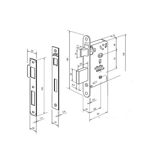 Fechadura Banheiro Marea 1300 Zamac 40mm Cromada Imab