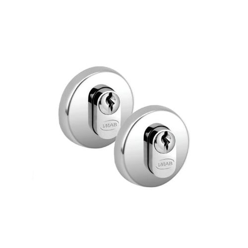 Conjunto de Roseta Externa 0077 Latão Cromado Imab