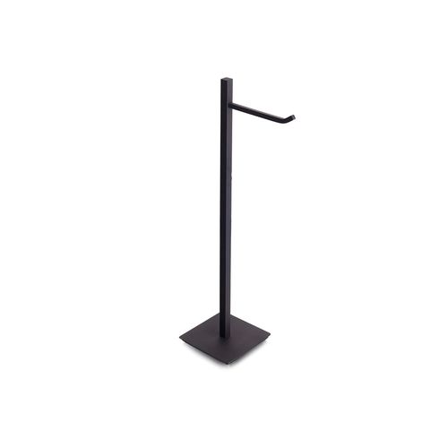 Papeleira de Chão Basique Quadrada Inox Preto Formi