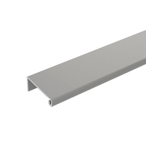 Puxador Perfil Facetato Rm-183 3 Metros Supra Preto Fosco Rometal