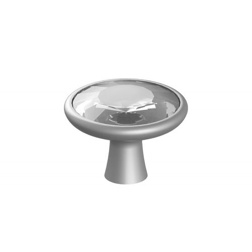 Puxador Cálice 32mm com Pedra em Acrílico Cromado Torralba