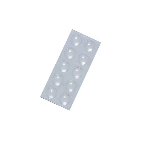 Batedor Adesivo de Silicone C/10 Peças 13mm Incolor Brindec