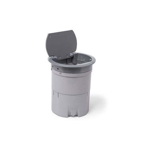 Caixa de Mesa  Cinza com 2 Blocos Qtmov