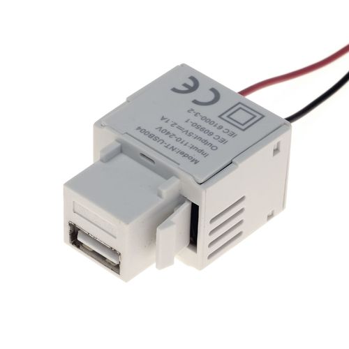 Conector Usb Charger 5v 1a Branco Qtmov