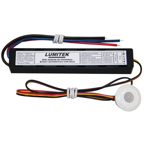 Mini Sensor de Presença Bivolt Automático Lumitek