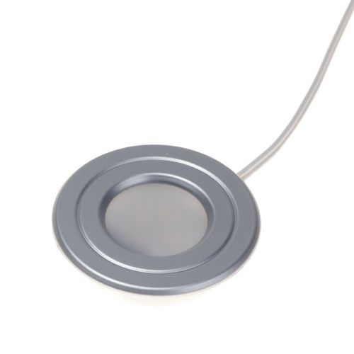 Luminária Led Pop Luz Quente Aro Cinza Lumitek