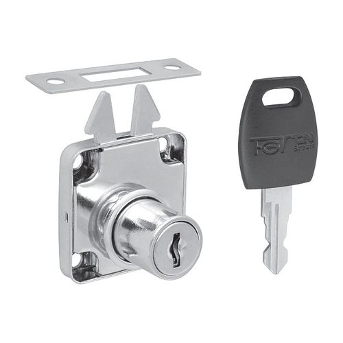 Fechadura para Porta de Correr 22mm Niquelada Fgv/tn