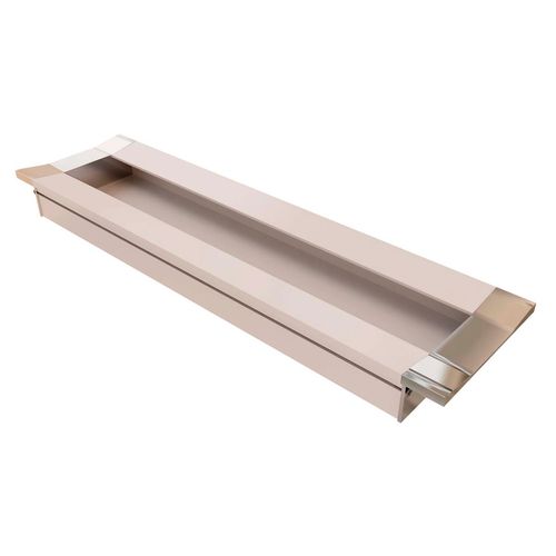 Puxador Smart 640mm Branco e Base Cromada Zen