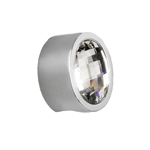 Puxador Rádio Diamond 27mm Cromado Swarovski Zen