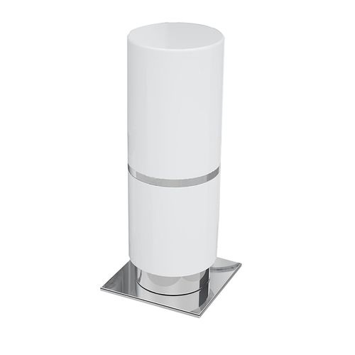 Porta Objetos Miss By Zen de Balcão Cromado e Branco Zen