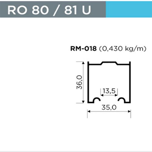 Trilho Superior Rm-018 Trf 2 Metros Supra Natural Rometal