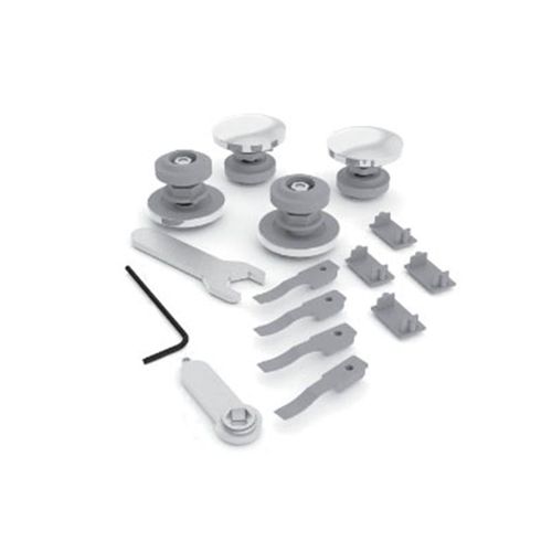 Kit Rv-30 para Vidro 8mm Cromo Acetinado Rometal