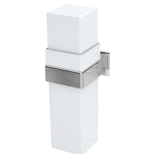 Porta Objetos Supreme Fixo Cromado e Branco Zen