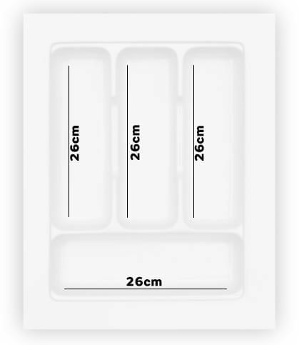 Divisor de Talheres Og-06 37cm X 46,7cm Branco Marcoplast