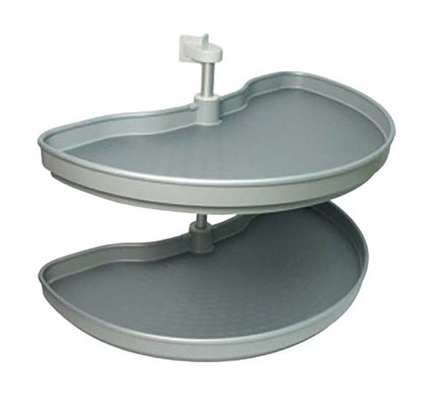 Ferragem para Gabinete de Canto 750 X 435mm Eco 1/2 Lua Cinza Hafele