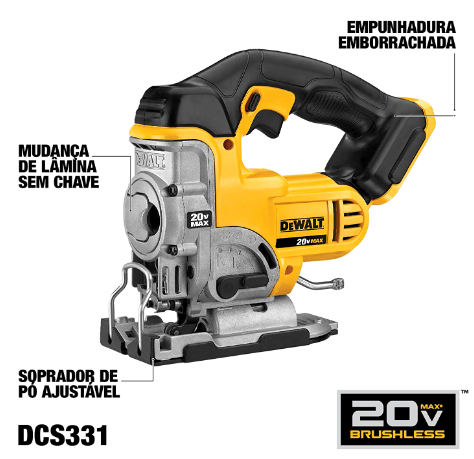 Serra Tico-tico 20v Max Sem Bateria e Carregador Dcs331-b3 Dewalt