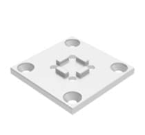 Fixador Piso e Teto para Perfil Link Preto Rometal