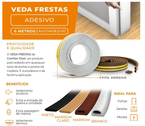 Veda Fresta 4mm Marrom Comfortdoor