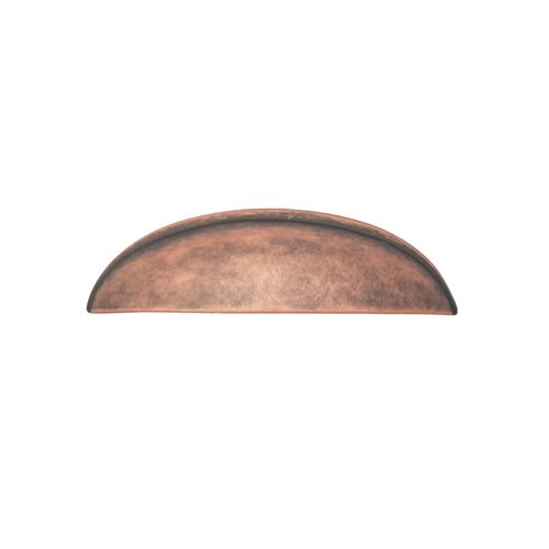 Puxador Concha Aniela 332 64mm Cobre Velho Escovado Fosco Torralba