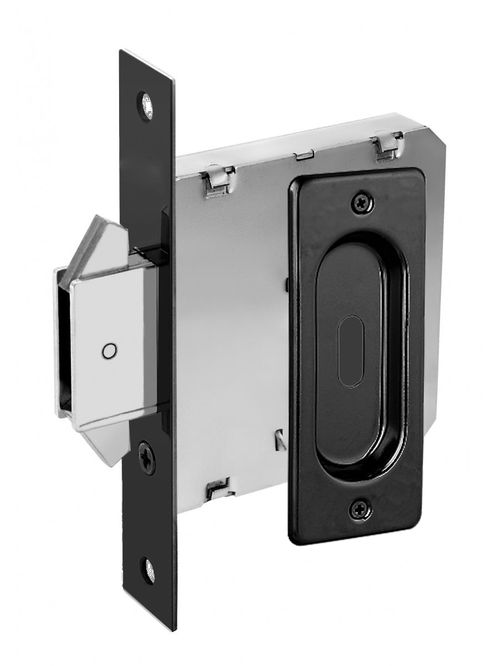 Fechadura Interna Bico Duplo Concha 4006 45mm Preta Arouca