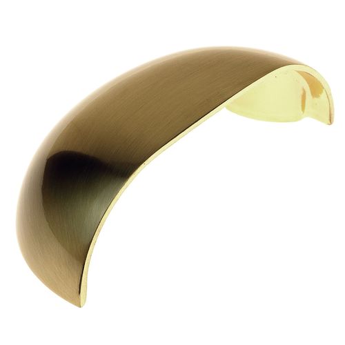 Puxador Concha Lisa 64mm Dourado Escovado Gruppa