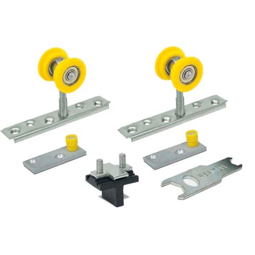 Kit para Porta de Correr Rrb02 Banda com Rolamento 80kg + Acessórios Fermax
