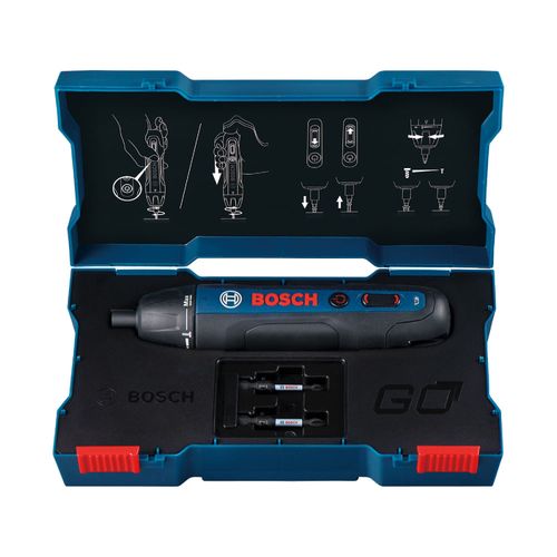 Parafusadeira a Bateria Go 3,6v Bivolt com 2 Bits e Maleta Bosch