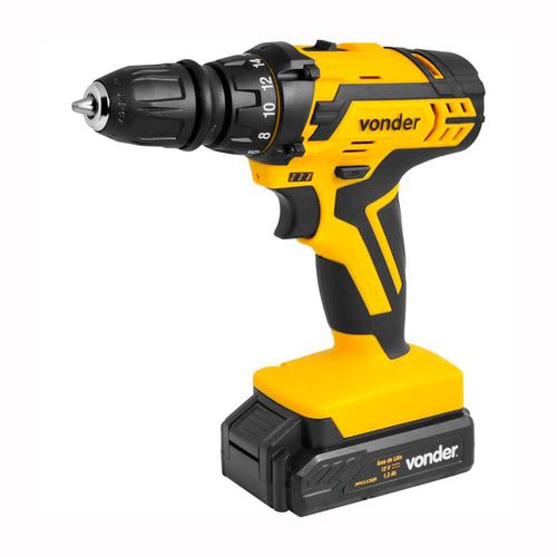 Furadeira Parafusadeira a Bateria 12 V Fonte Bivolt Automática  Pfv 112qr Vonder