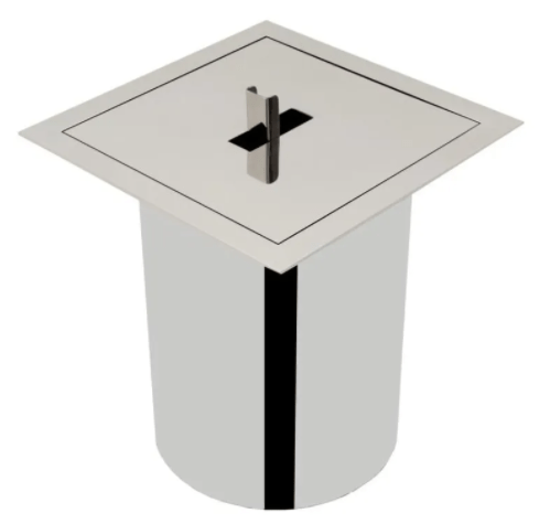 Lixeira de Embutir Quadrada 5 Litros Inox Escovado Formi