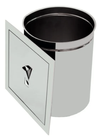Lixeira de Embutir Quadrada 5 Litros Inox Escovado Formi