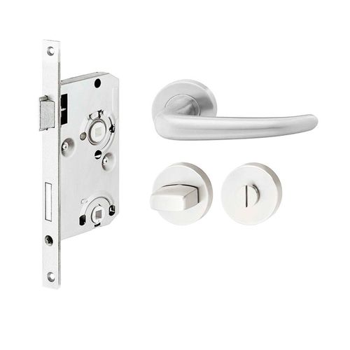 Fechadura Banheiro Ergo 55mm Inox Escovado Hafele