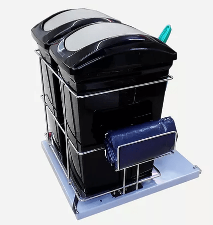 Lixeira Dupla 30l Cromado 8855 Jomer