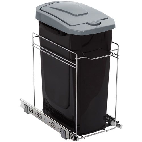 Lixeira Simples 15 Litros Deslizante 1042 Cromada Masutti