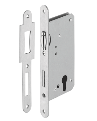 Fechadura Rolete 55mm Inox Escovado Sem Cilindro Hafele