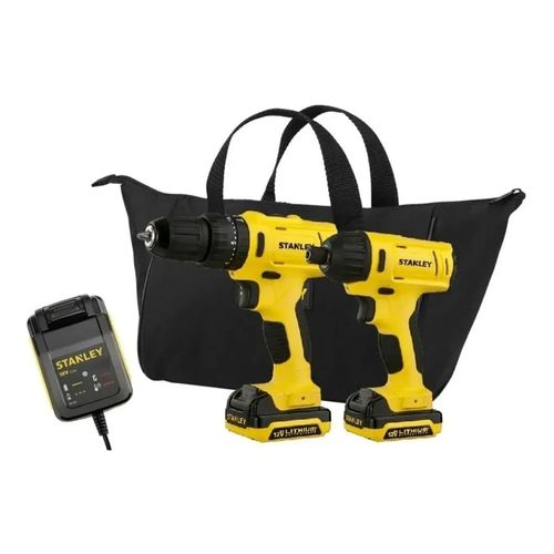 Kit Parafusadeira Furadeira 3/8"  e Furadeira de Impacto 1/4" Schi121s2 Stanley