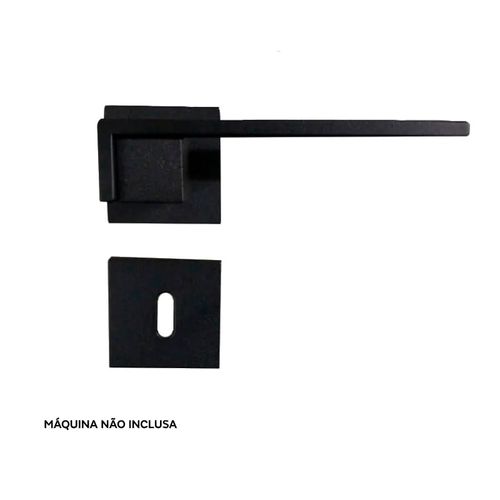 Maçaneta Break Interna Quadrada Preto Zen