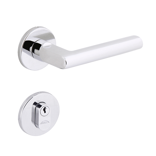 Fechadura Externa Reta 40mm Cromada Arouca