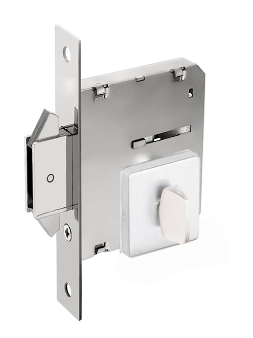 Fechadura Banheiro Bico Duplo 5006 45mm Inox Escovado Arouca