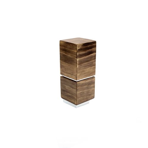 Porta Objetos Fixo Oriente Wood Cromado com Branco Zen