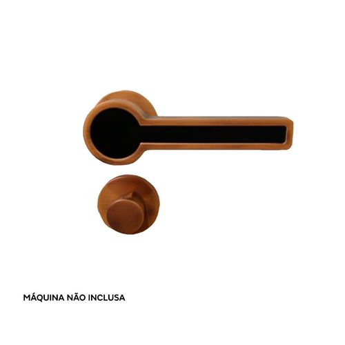 Maçaneta Blend Banheiro Preta Redonda Vecchio Cobre Zen