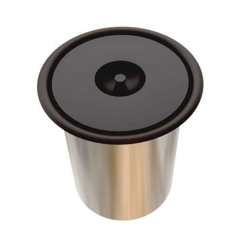 Lixeira de Embutir 5 Litros Inox Preto Formi