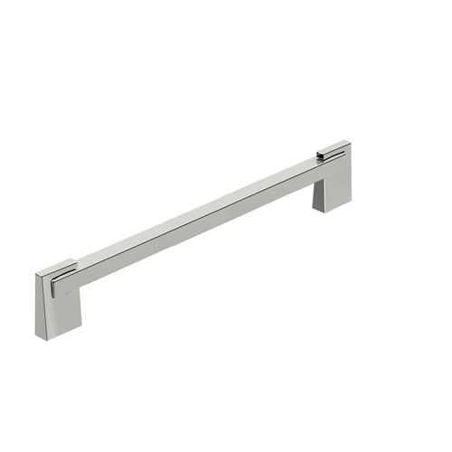 Puxador Tecno 224mm Inox Escovado e Cromado Zen