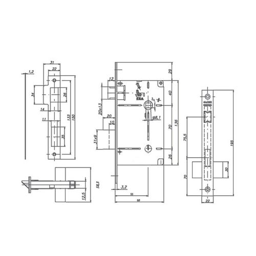 Fechadura Banheiro 892 St2 55mm Inox Polido La Fonte